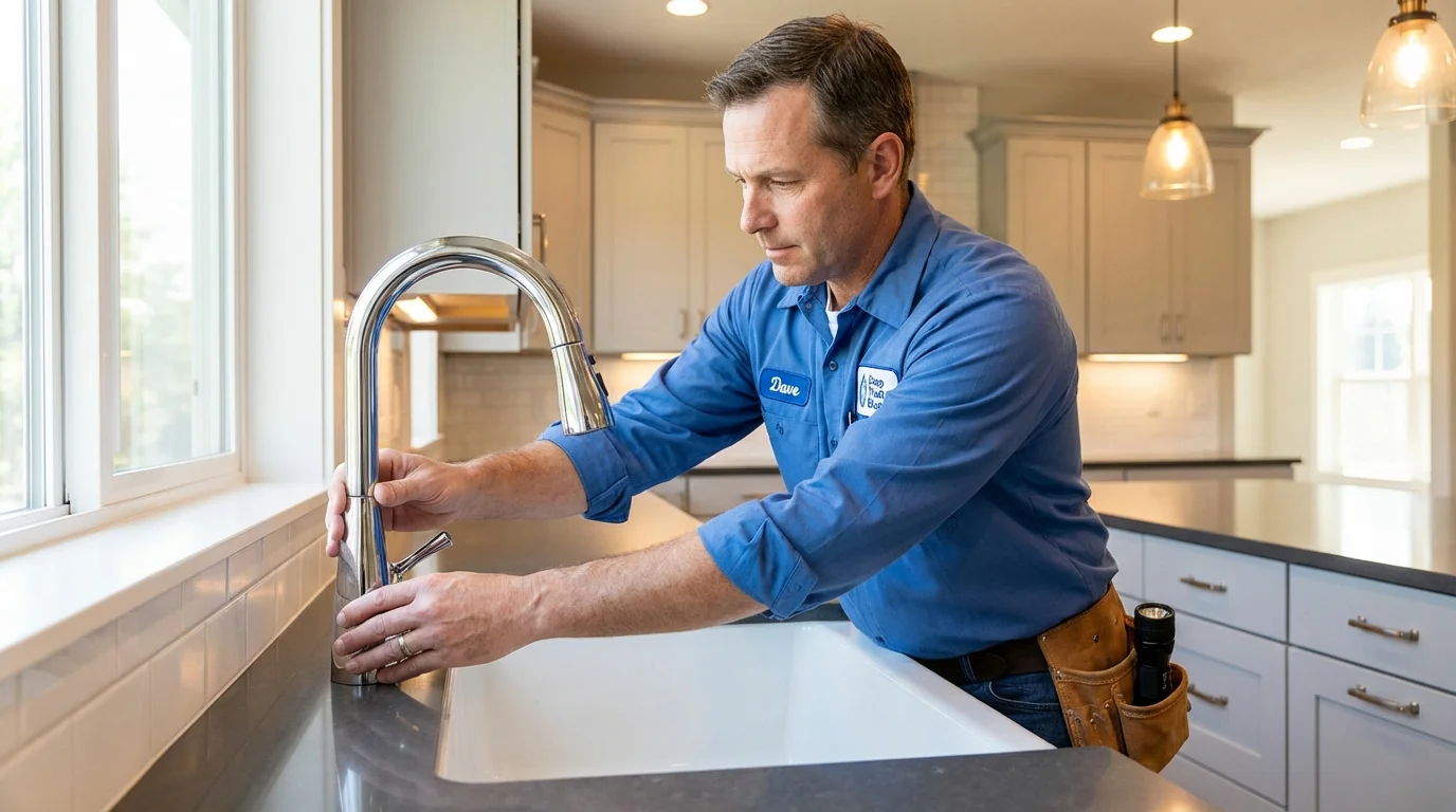 Kitchen faucet installation by Johns Plumbing LLC in Watsontown